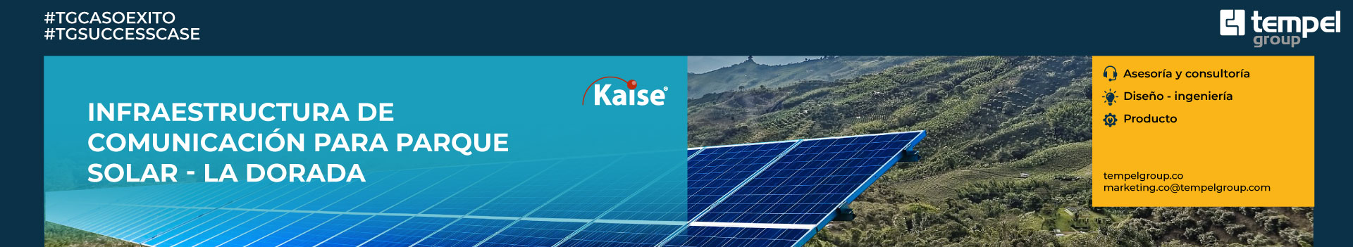Infraestructura de comunicación para parque solar - La Dorada